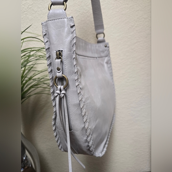 Gray Hobo Leather Shoulder Bag - Picture 13 of 14